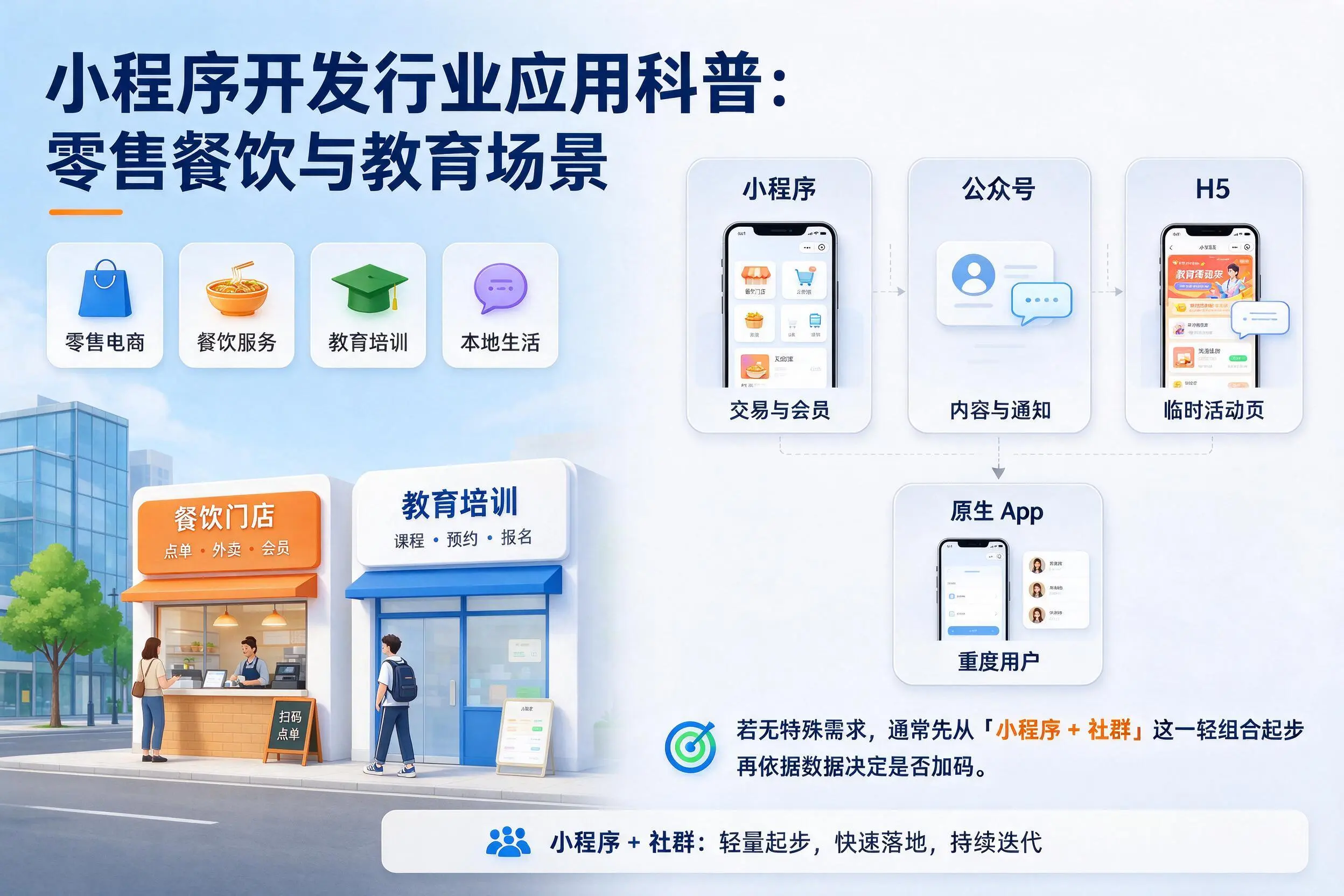 临沂小程序开发行业应用科普：零售餐饮与教育场景