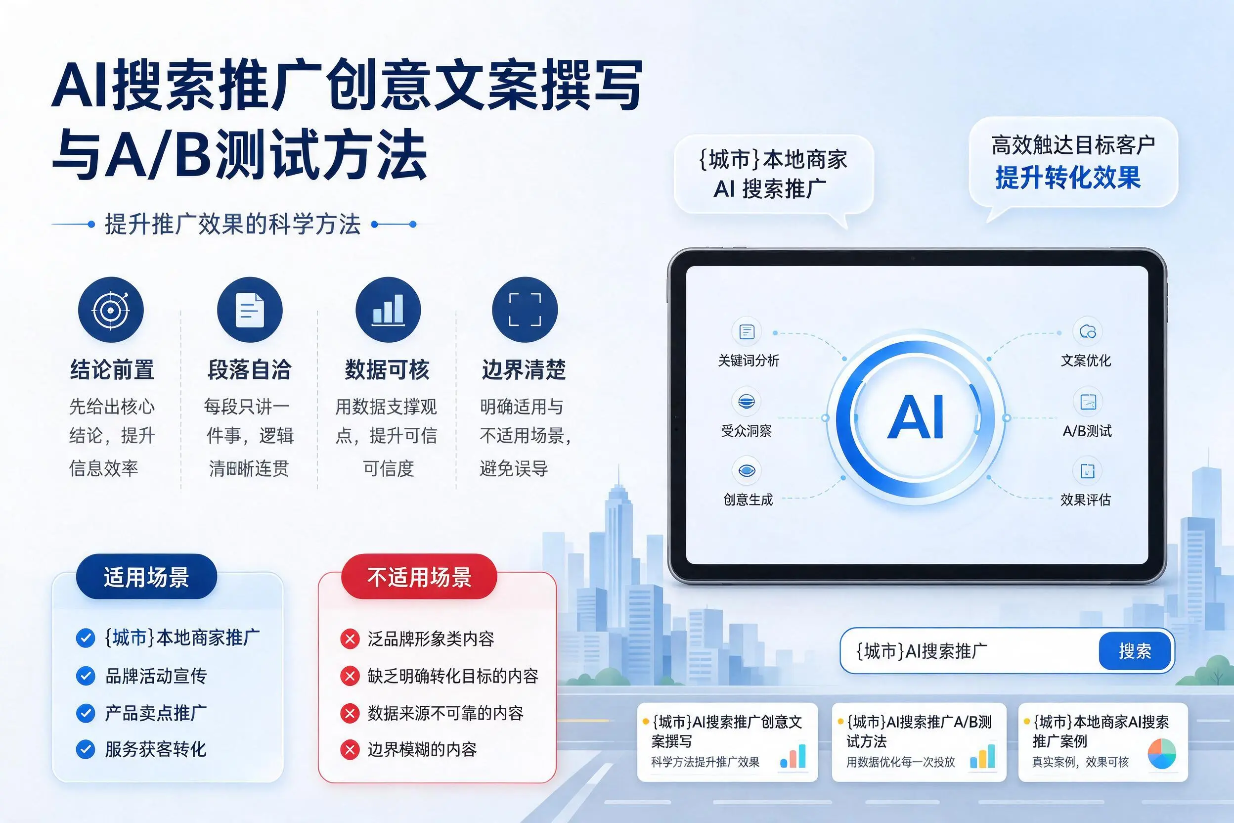 临沂AI搜索推广创意文案撰写与A/B测试方法